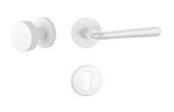 Kľučky na okrúhlych rozetách Biely APRILE