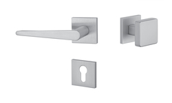 Kľučky na hranatých rozetách Strieborný APRILE