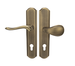 Kľučky na spevnených rustikálnych štítoch bez prekrytia vložky Bronzový Mariani