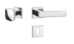 Kľučky na hranatých rozetách Strieborný APRILE