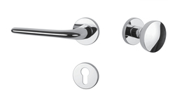 Kľučky na okrúhlych rozetách Strieborný APRILE