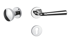 Kľučky na okrúhlych rozetách Strieborný APRILE