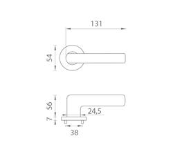 Kľučky na okrúhlych rozetách Biely APRILE
