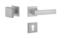 Kľučky na hranatých rozetách Strieborný APRILE