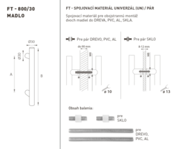 Madlá okrúhle priame Biely FT
