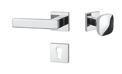 Kľučky na hranatých rozetách Strieborný APRILE