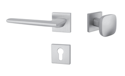 Kľučky na hranatých rozetách Strieborný APRILE