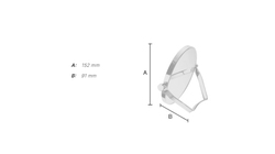 Kozmetické zrkadlá Strieborný SMEDBO