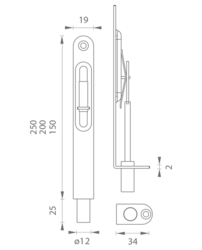 Zástrče na dvere Strieborný JNF