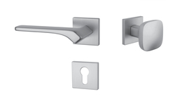 Kľučky na hranatých rozetách Strieborný APRILE