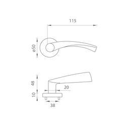 Kľučky na okrúhlych rozetách Strieborný FROSIO BORTOLO