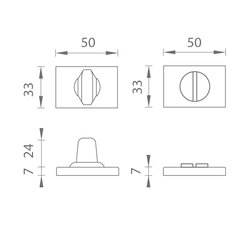 Obdĺžnikové rozety Hnedý APRILE