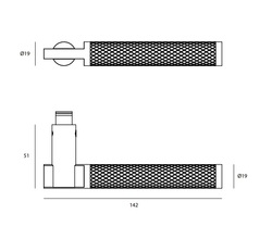 Kľučky na okrúhlych rozetách Strieborný JNF