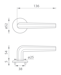 Kľučky na okrúhlych rozetách Sivý Tupai