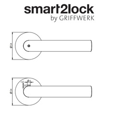 Kľučky na okrúhlych rozetách Strieborný Griffwerk