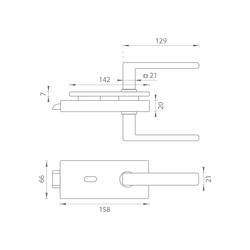 Zámky na sklenené dvere Čierny Tupai