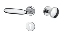 Kľučky na okrúhlych rozetách Strieborný APRILE