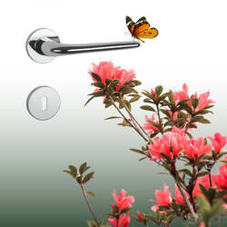 Kľučky na okrúhlych rozetách Strieborný APRILE