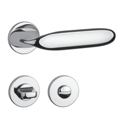 Kľučky na okrúhlych rozetách Strieborný APRILE