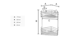 Samolepiace košíky do sprchy Strieborný SMEDBO