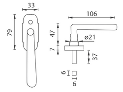 Pololivy na drevené okná Bronzový NI