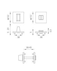 Hranaté rozety Bronzový Tupai