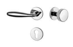 Kľučky na okrúhlych rozetách Strieborný APRILE