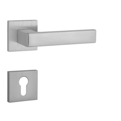 Kľučky na hranatých rozetách Strieborný APRILE