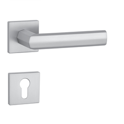 Kľučky na hranatých rozetách Strieborný APRILE