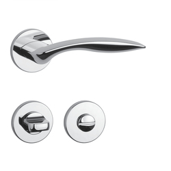 Kľučky na okrúhlych rozetách Strieborný APRILE