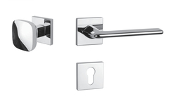 Kľučky na hranatých rozetách Strieborný APRILE