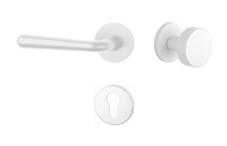 Kľučky na okrúhlych rozetách Biely APRILE