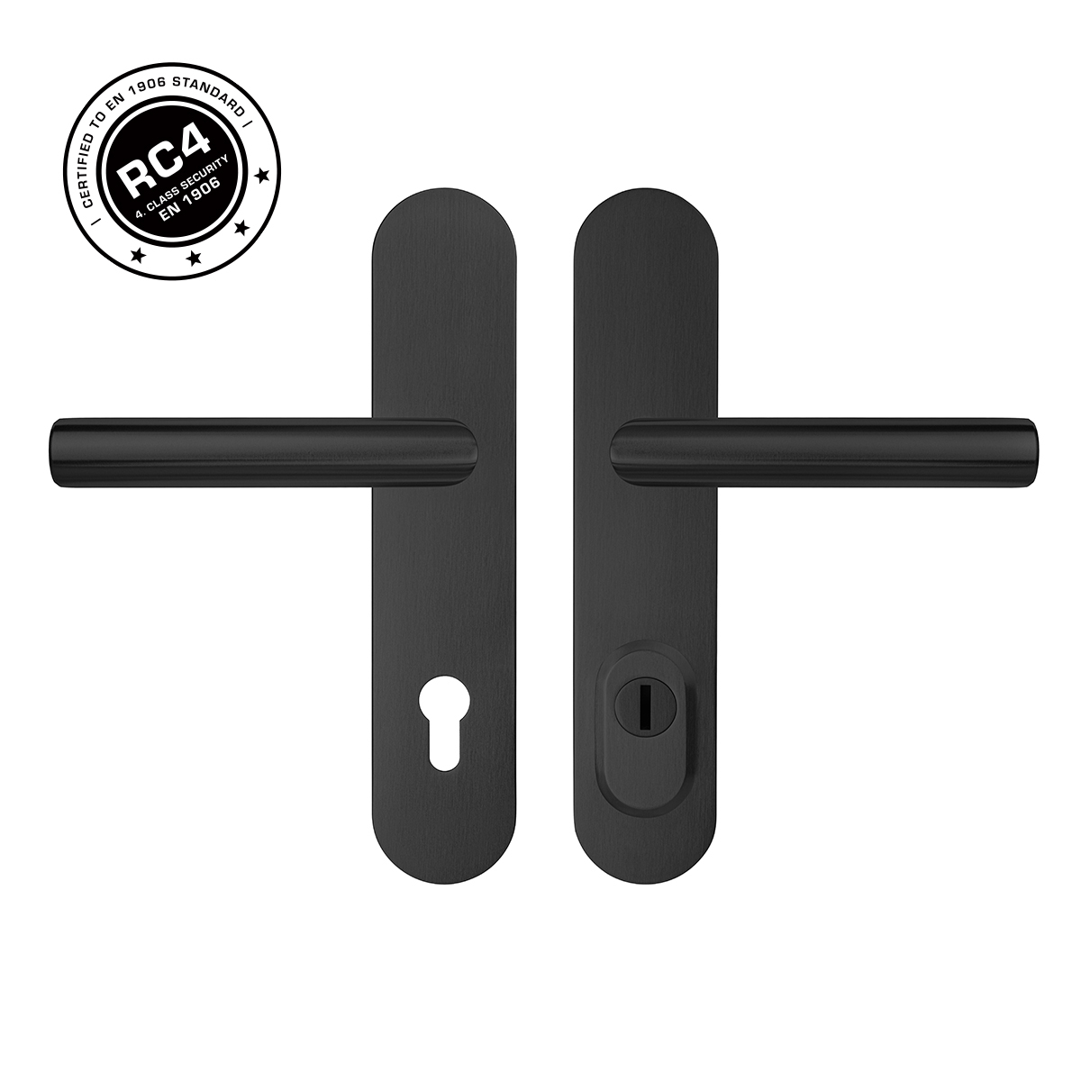 Bezpečnostné kovanie RC4 MPK - SECURO INOX S01 PLUS - SO FAVORIT CIM - čierna matná | MP-KOVANIA.sk