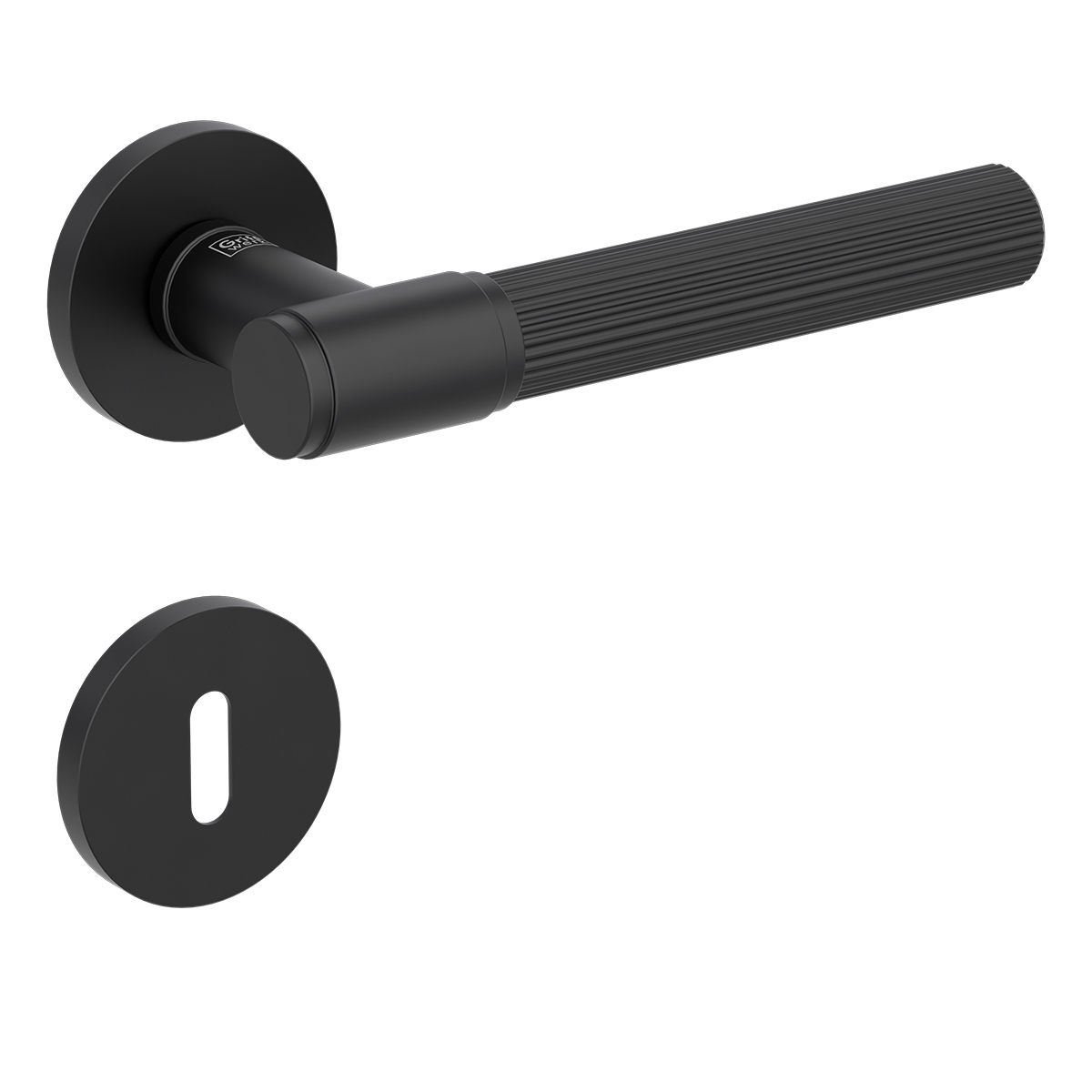 Kľučka na dvere GK - VAYA 136 ARIS - R CIM - čierna matná (GS) | MP-KOVANIA.sk