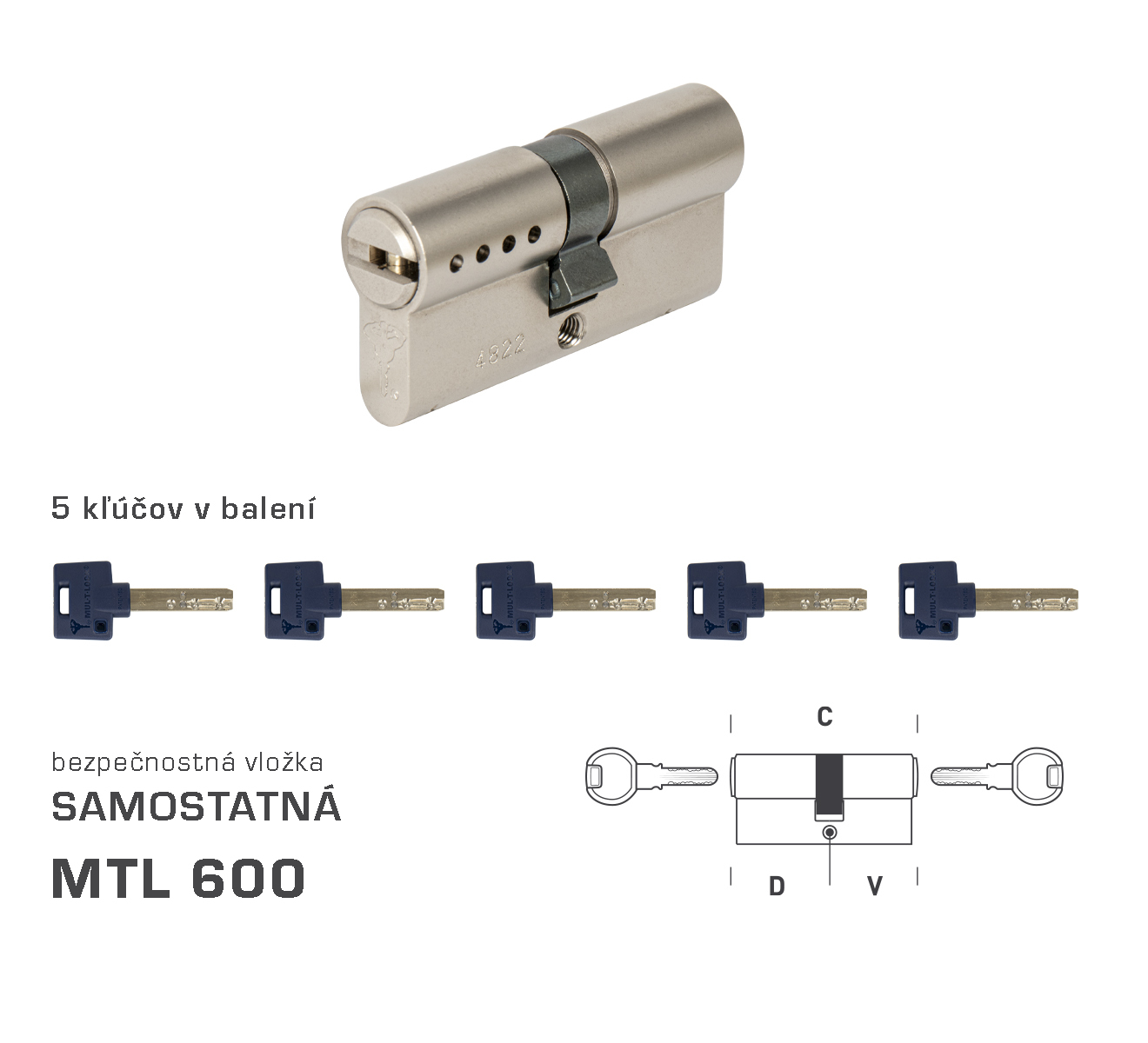 MTL - MTL600 S obojstranná D 40 + V 45 mm