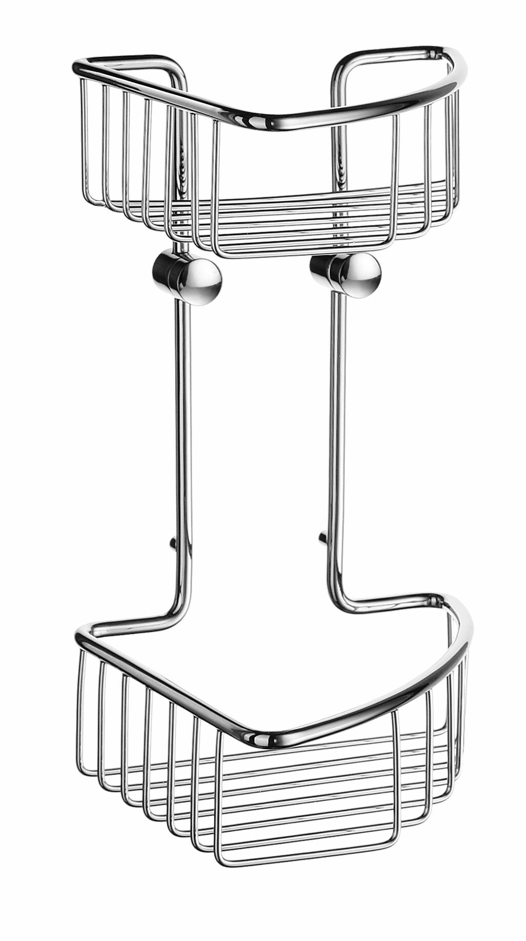 E-shop SO - SIDELINE DK1021 - Rohový košík do sprchy dvojitý