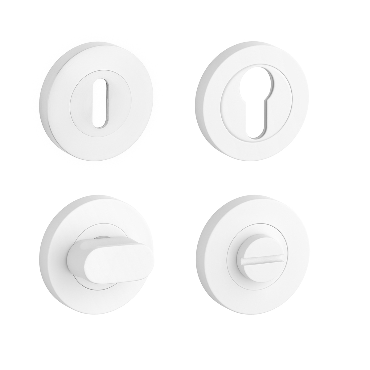 Rozeta ku kľučke SH - ROZETA OVAL - R PRO BIM - biela matná (WH) | MP-KOVANIA.sk