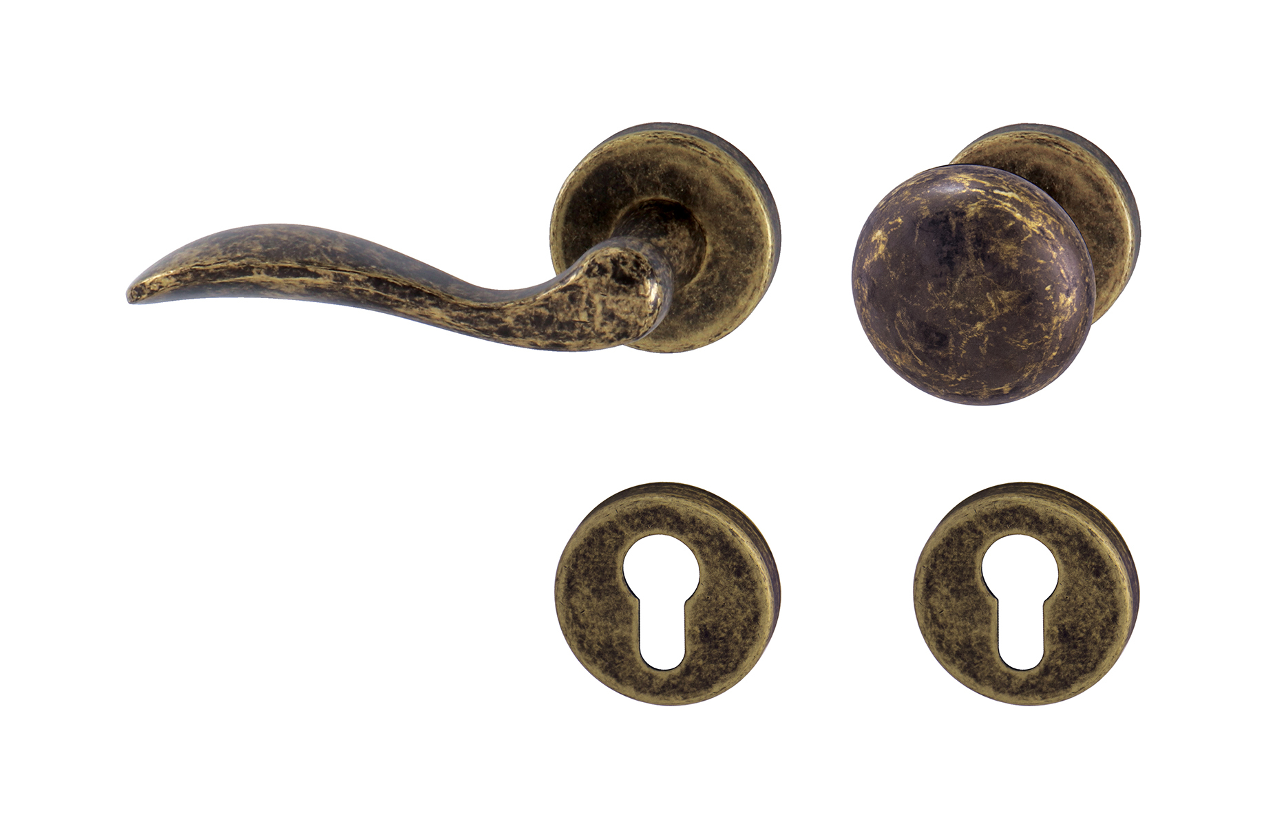 TI - LEA - R 1948 guľa/kľučka ľavá Bronz antik