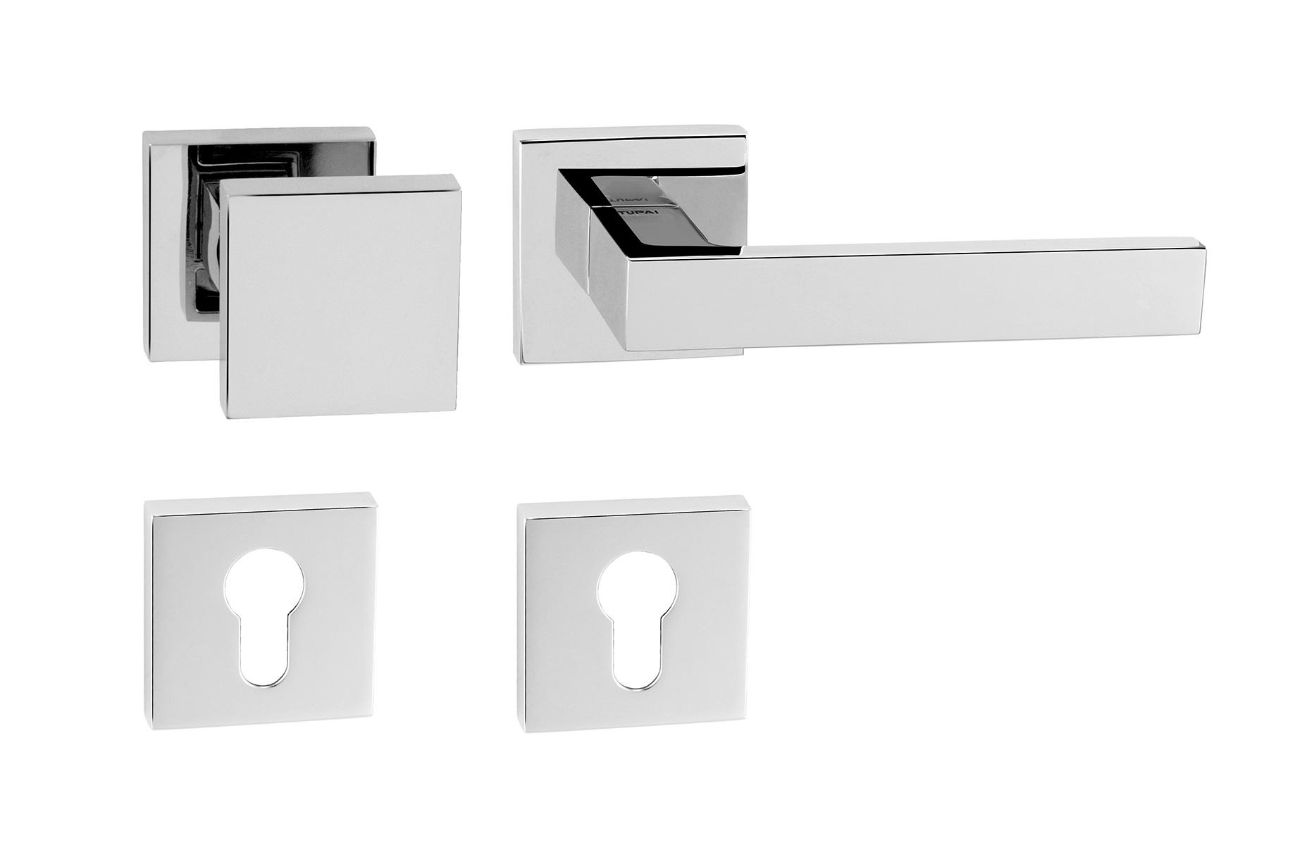 TI - SQUARE - HR 2275Q madlo/kľučka pravá Chróm lesklý
