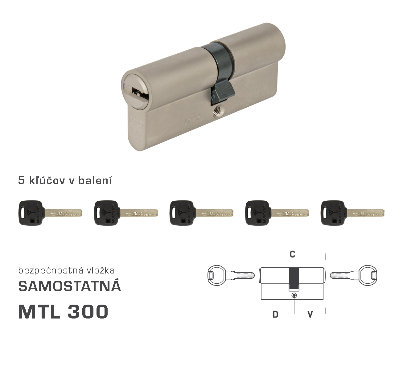 MTL - MTL300 S obojstranná D 40 + V 40 mm