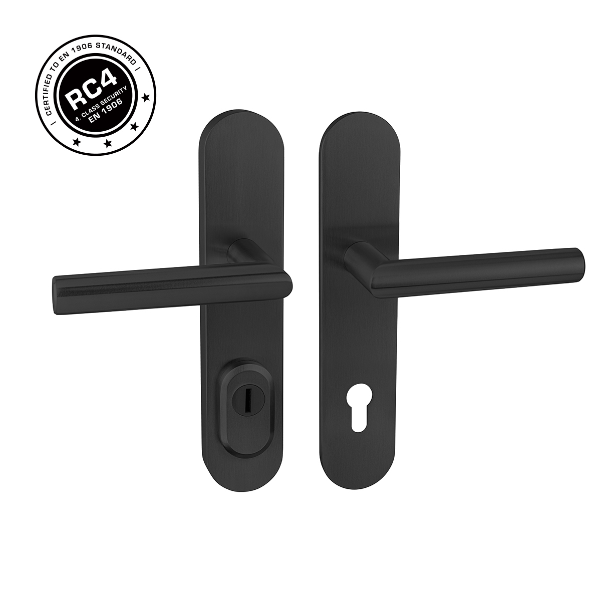 Bezpečnostné kovanie RC4 MPK - SECURO INOX S01 PLUS - SO FAVORIT CIM - čierna matná | MP-KOVANIA.sk