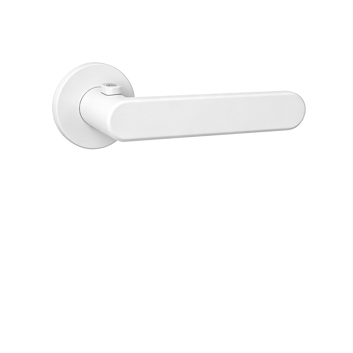 Kľučka na dvere TI - ROUND - R 7S 3957 s uzamykaním, 38-45 mm BIM - biela matná (152) | MP-KOVANIA.sk