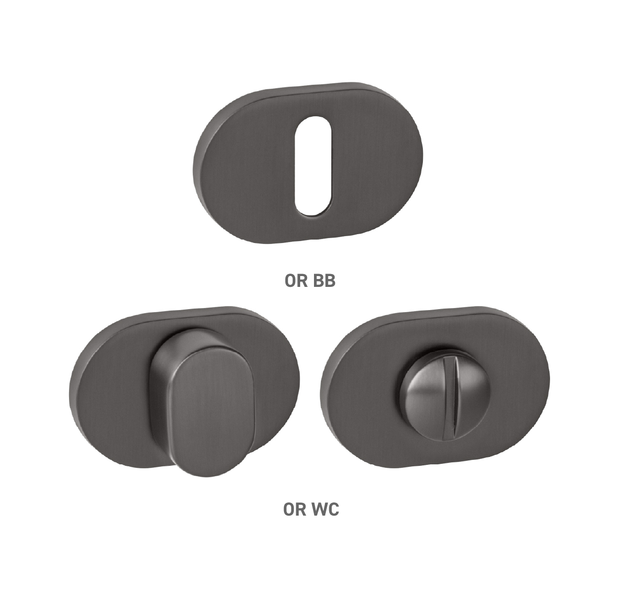 Rozeta ku kľučke MPK - ROZETA IMPRESSA - OR GRM - grafit matný (MSB) | MP-KOVANIA.sk