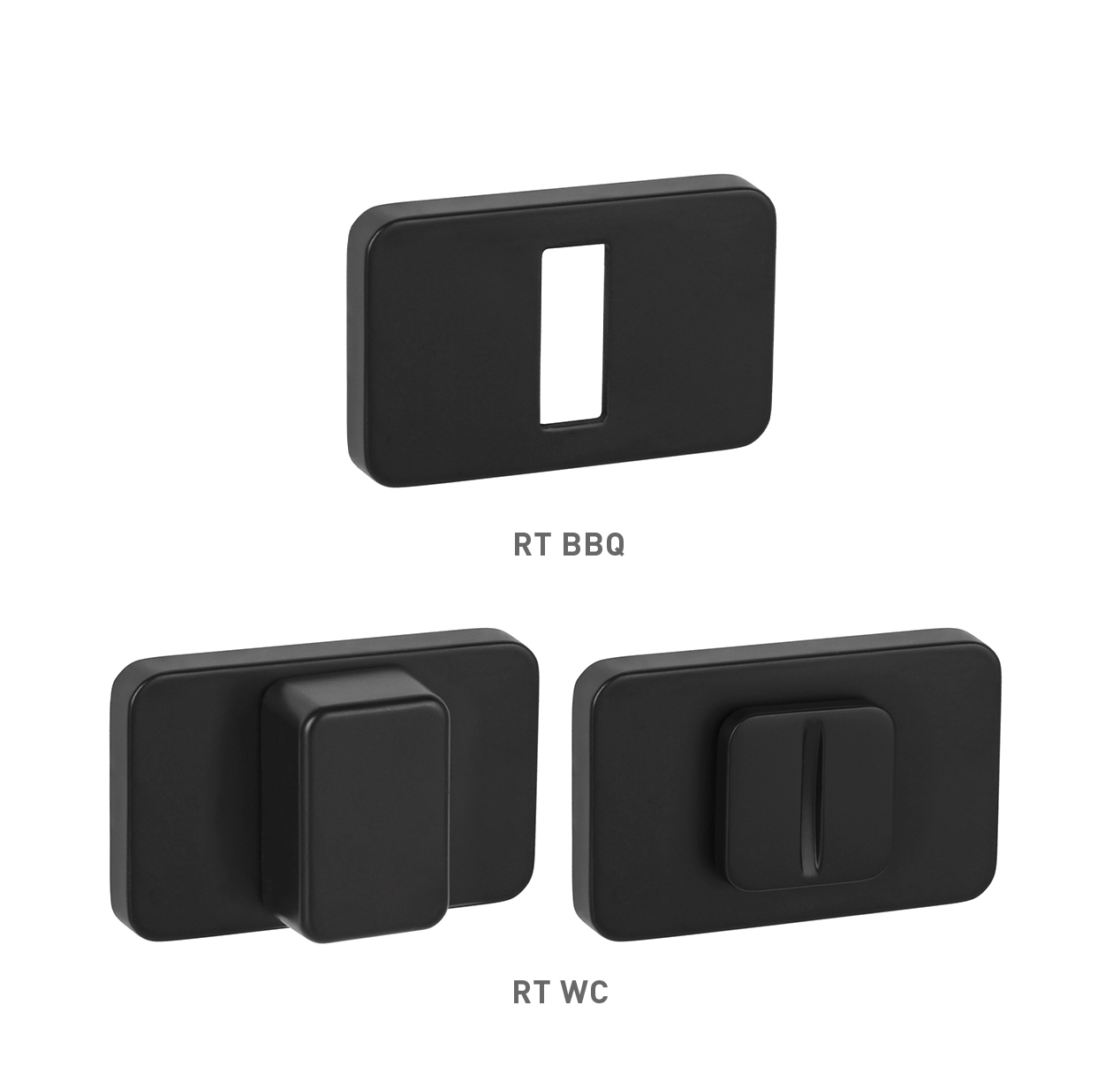 Rozeta ku kľučke MPK - ROZETA GRANDERA - RT CIM - čierna matná (EPB) | MP-KOVANIA.sk