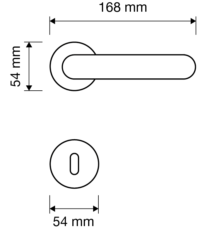 Kľučka na dvere LI - ROSE - R  rozety WC|kľučka/kľučka