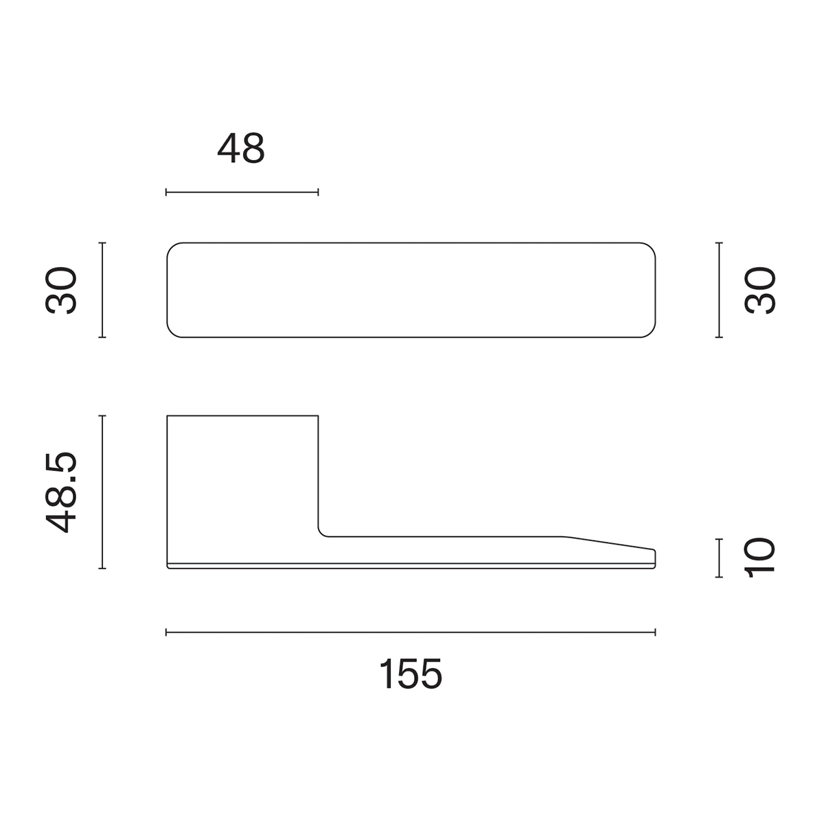 Kľučka na dvere ASG - LUDISIA - RT  bez spodnej rozety|kľučka/kľučka