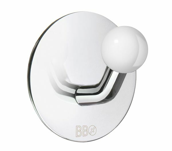 SO - BB - BK1085 - Samolepiaci vešiak na uterák biely