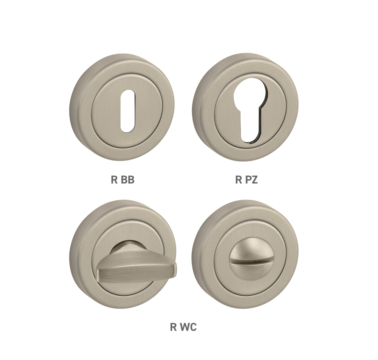 Rozeta ku kľučke TI - ROZETA - R delená NIM - nikel matný (142) | MP-KOVANIA.sk