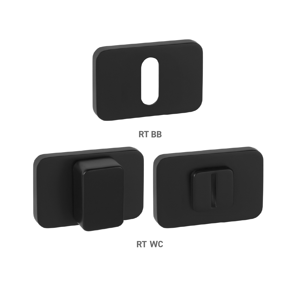 Rozeta ku kľučke MPK - ROZETA PERFECTA - RT CIM - čierna matná (FB) | MP-KOVANIA.sk