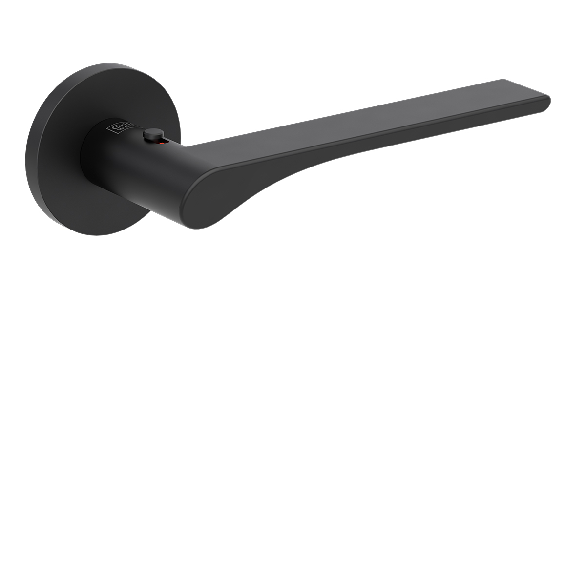Kľučka na dvere GK - VAYA 261 LEAF LIGHT - R S2L s uzamykaním CIM - čierna matná (GS) | MP-KOVANIA.sk